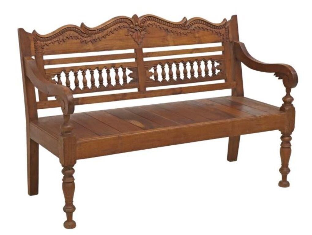 HAND-CARVED TEAKWOOD GARDEN