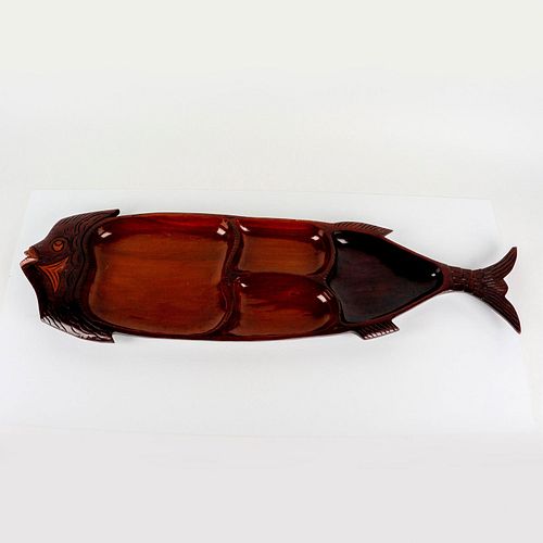 HAND CARVED TIKI WOODEN FISH