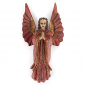 HAND-CARVED WOOD, GESSO AND PA