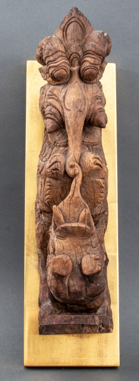 HAND-CARVED WOOD YALI FORM