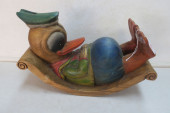 HAND CARVED WOODEN DONALD DUCK