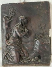 HAND CARVED WOODEN PLAQUE DEPI