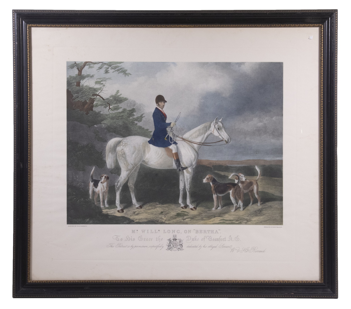 HAND COLORED BRITISH FOX HUNTING