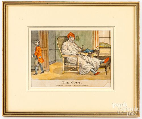 HAND COLORED DOCTOR LITHOGRAPH,
