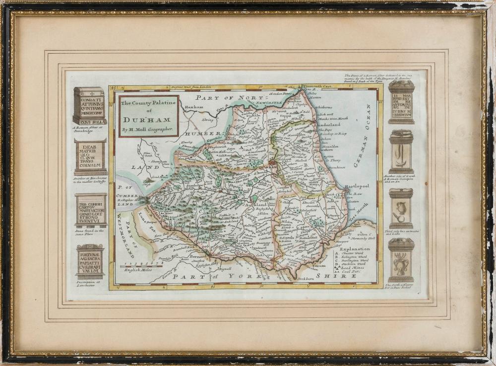 HAND-COLORED ENGRAVED MAP "THE