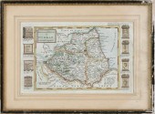 HAND-COLORED ENGRAVED MAP "THE