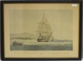 HAND COLORED ENGRAVING, 19TH C