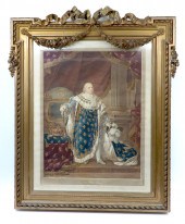 HAND COLORED ENGRAVING OF LOUI