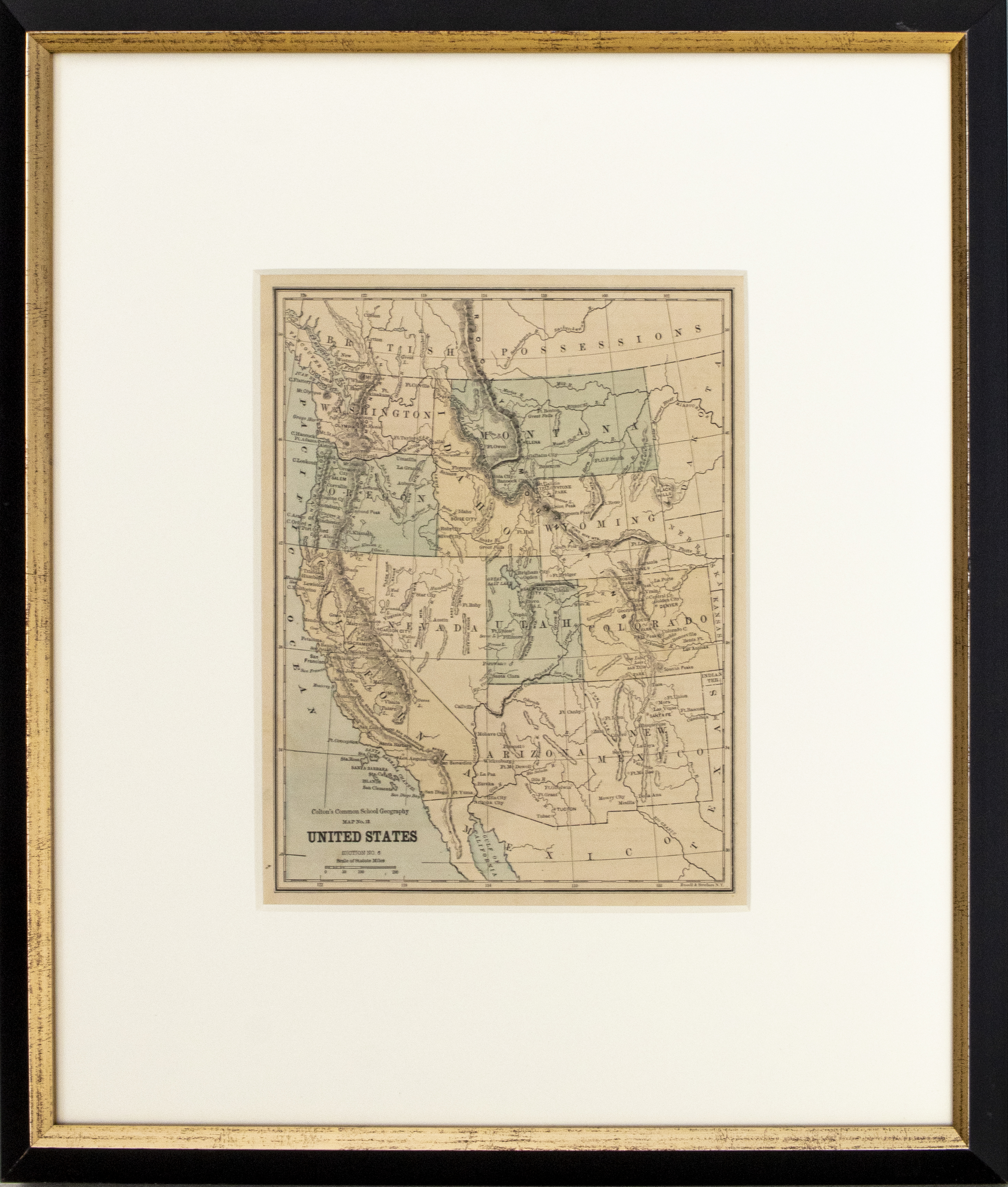 HAND-COLORED ENGRAVING OF UNITED
