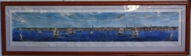 HAND COLORED ENGRAVING, VIEW OF THE