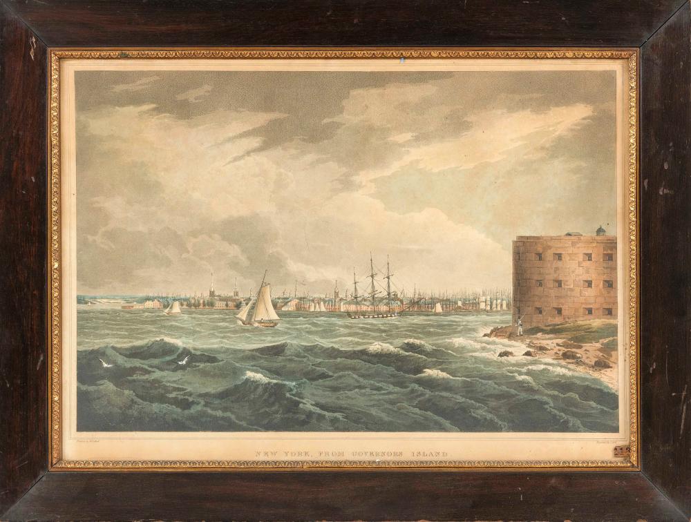 HAND-COLORED ETCHING "NEW YORK,