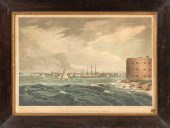 HAND-COLORED ETCHING "NEW YORK