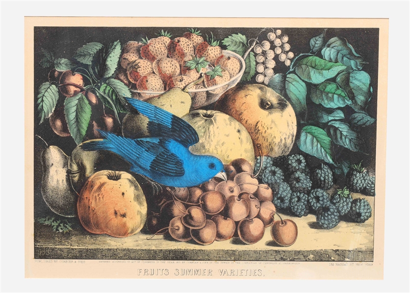 Hand colored folio Currier & Ives