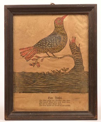 HAND COLORED GERMAN IMPRINT
