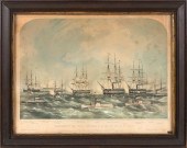 HAND-COLORED LITHOGRAPH "BOMBA