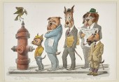 Hand-colored lithograph by Cur