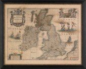 Hand colored lithograph map ti