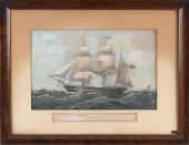 HAND-COLORED LITHOGRAPH OF THE