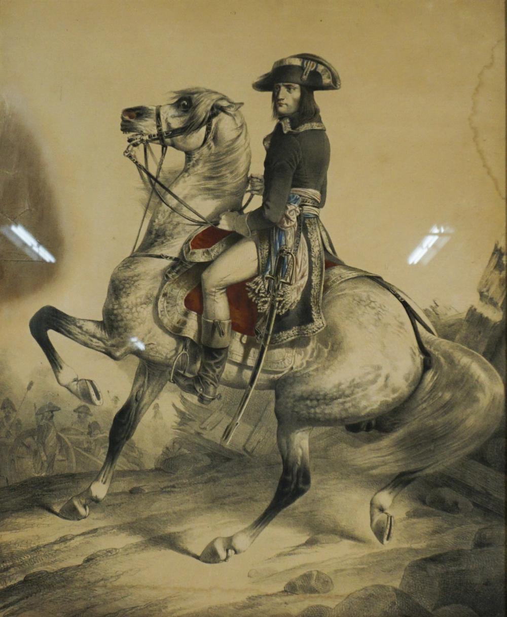 HAND-COLORED LITHOGRAPH WITH