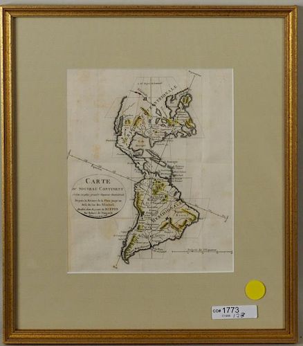 HAND COLORED MAP "CARTE DU
