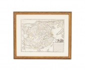 Hand colored map La Chine Roya