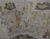 HAND-COLORED MAP OF MIDDLESEX
