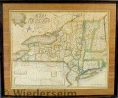 Hand-colored map of New York b