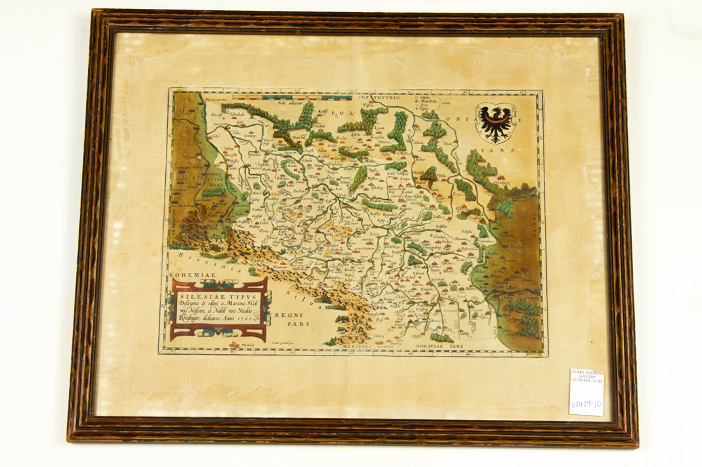 HAND COLORED MAP OF SILESIA TYPUS