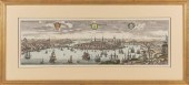 HAND-COLORED PANORAMIC MAP OF