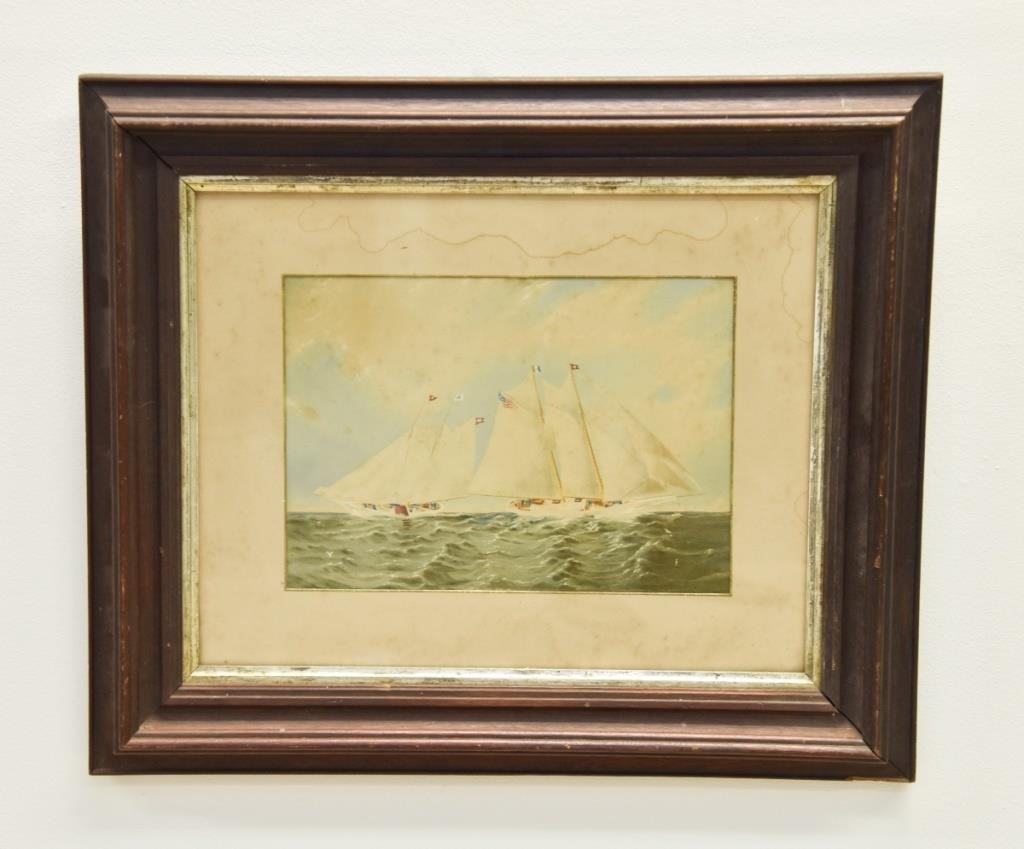 Hand colored print, attributed to
