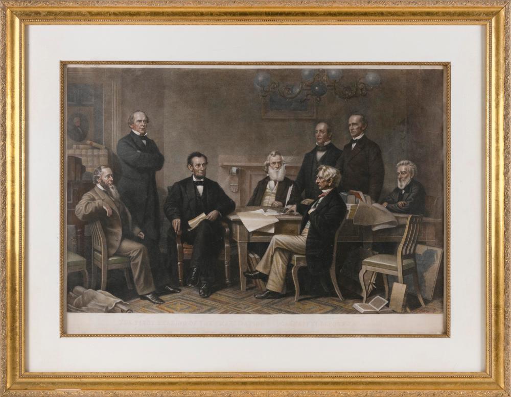 HAND-COLORED PRINT “THE FIRST