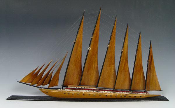 HAND CRAFTED MODEL OF A SHIP: