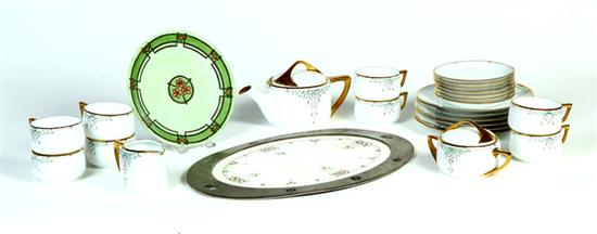 HAND DECORATED CHINA SET. 