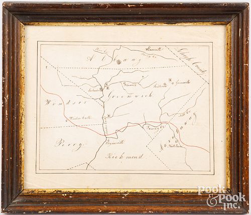 HAND-DRAWN MAP OF BERKS COUNTY,