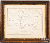HAND-DRAWN MAP OF BERKS COUNTY