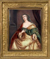 HAND ENAMELED FRENCH PLAQUE SE