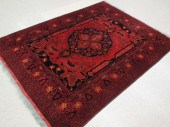 HAND KNOTTED AFGHAN AREA RUG,