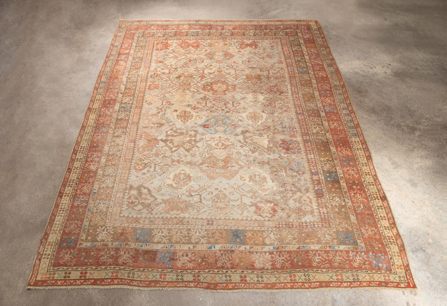 HAND KNOTTED ANTIQUE WOOL TURKISH