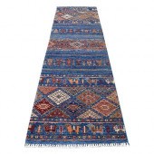HAND KNOTTED BLUE KHORJIN DESI