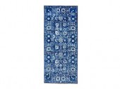 HAND KNOTTED BLUE SILK AND WOO