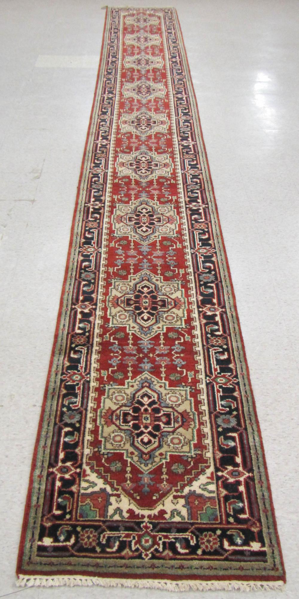 HAND KNOTTED ORIENTAL CORRIDOR RUG,