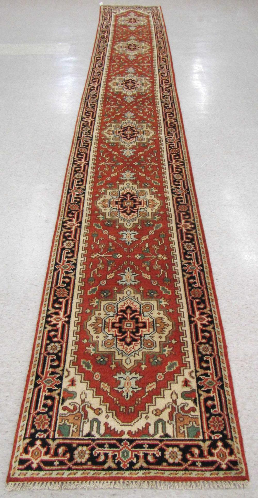 HAND KNOTTED ORIENTAL CORRIDOR RUG,