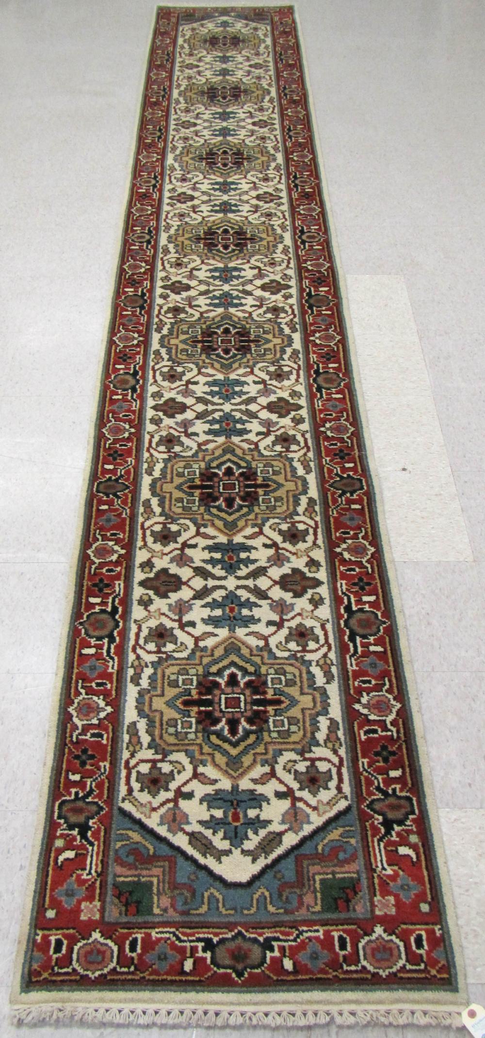 HAND KNOTTED ORIENTAL CORRIDOR RUG,