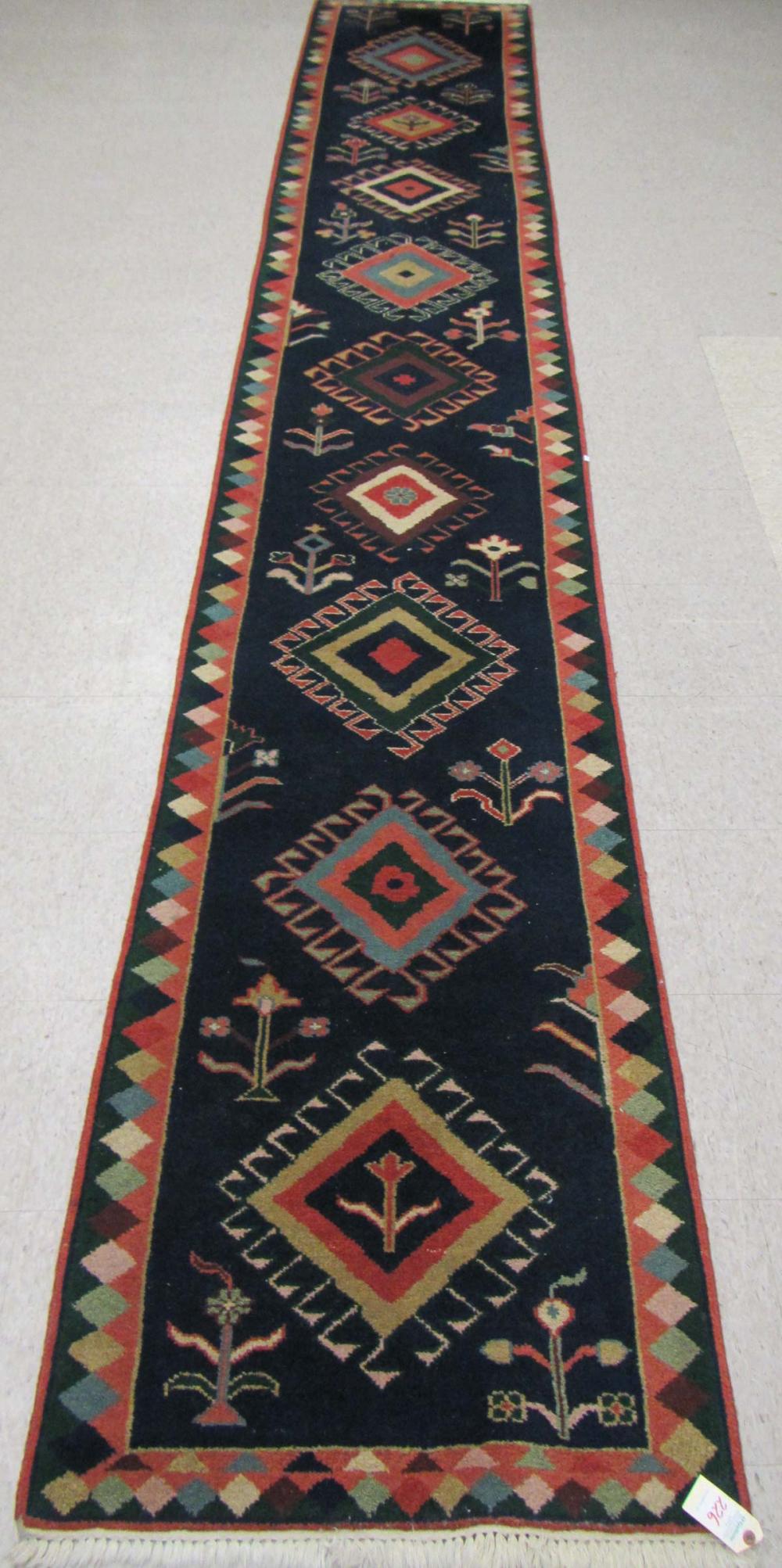HAND KNOTTED ORIENTAL CORRIDOR RUG,