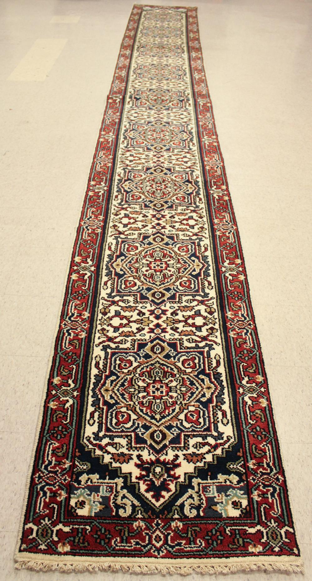 HAND KNOTTED ORIENTAL CORRIDOR RUG,
