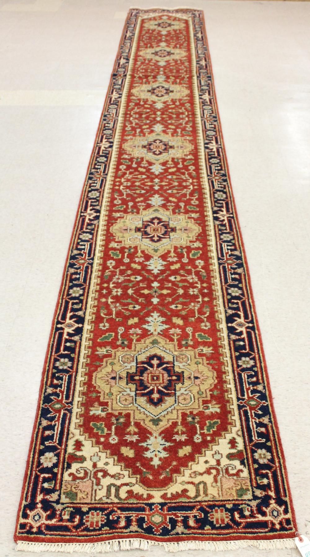 HAND KNOTTED ORIENTAL CORRIDOR RUG,