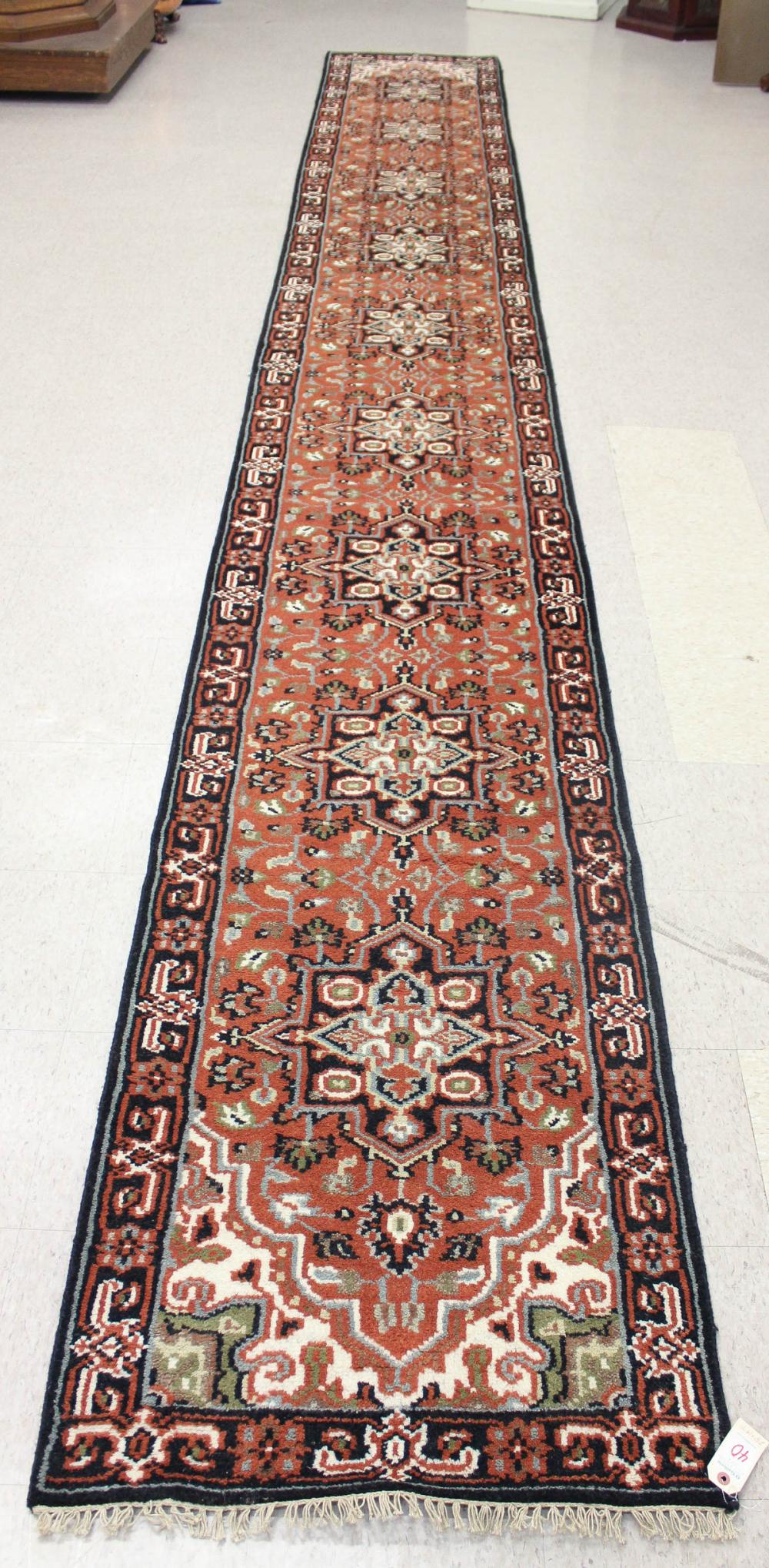 HAND KNOTTED ORIENTAL CORRIDOR RUG,