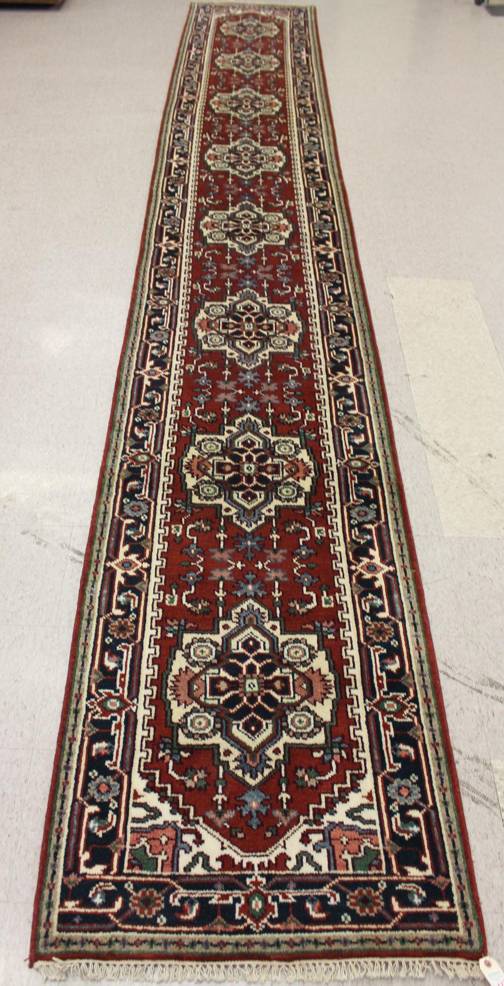HAND KNOTTED ORIENTAL CORRIDOR RUG,