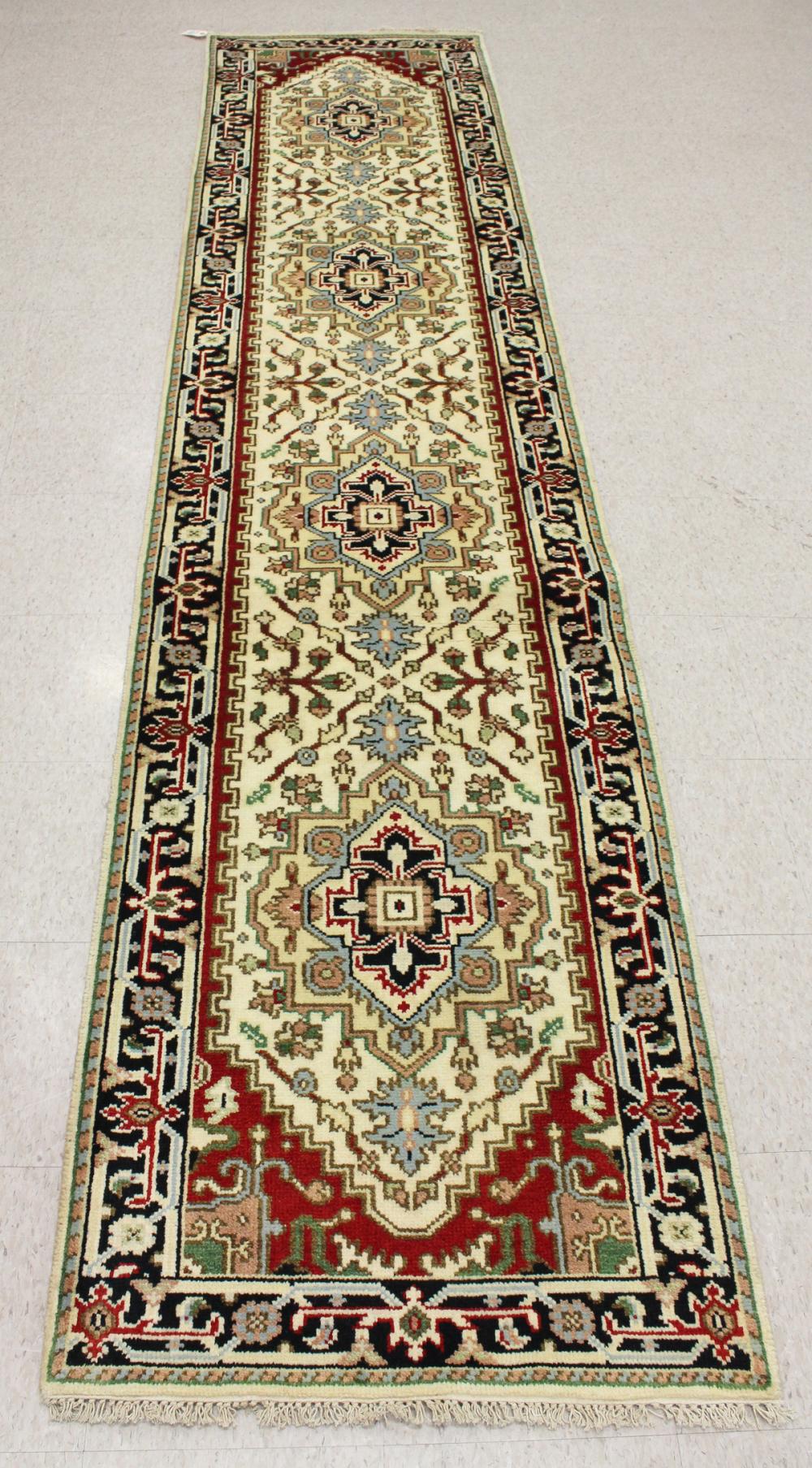 HAND KNOTTED ORIENTAL HALL RUG,