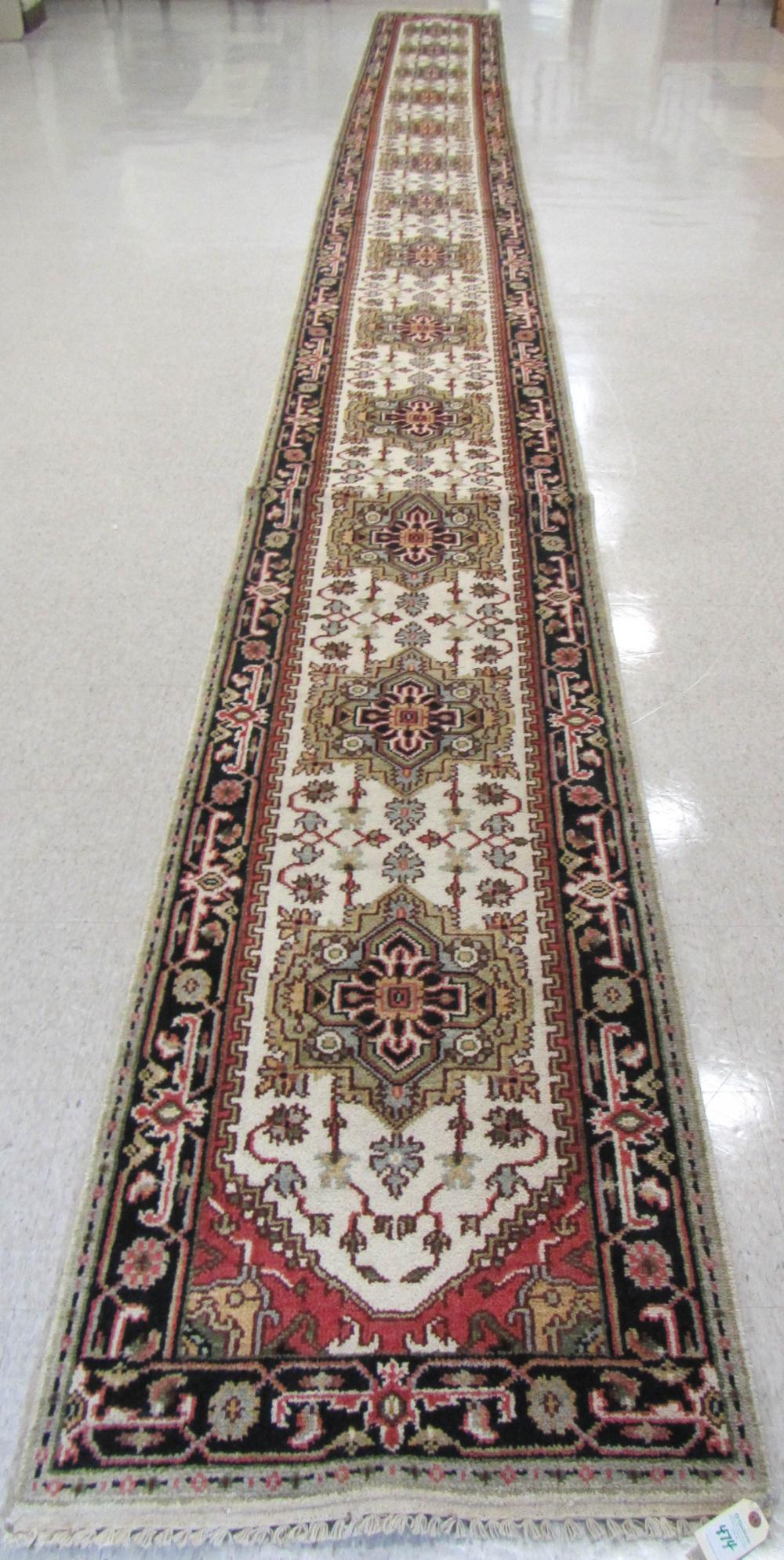 HAND KNOTTED ORIENTAL LONG RUG,